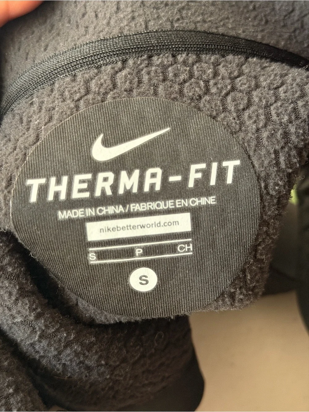 Nike Therma-FIT Black Scuba Style Zip Vest Size Small